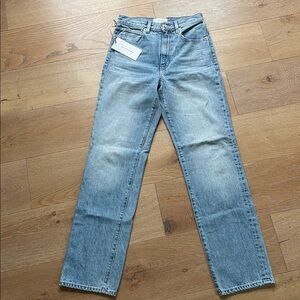 SLVRLAKE London High Rise Straight Jeans in Heartache